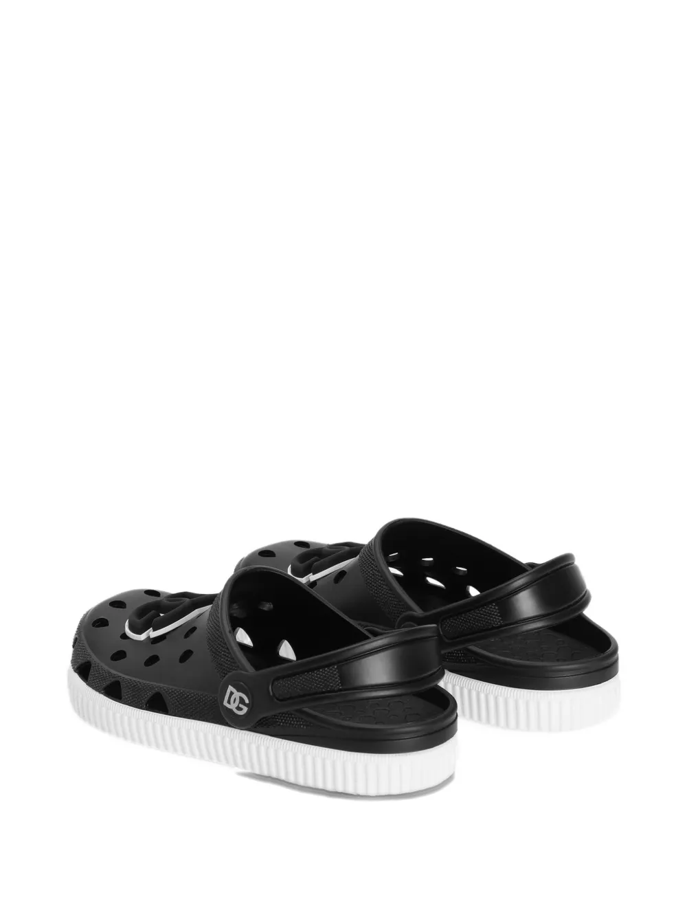 Dolce & Gabbana Kids logo appliqué sandals Zwart