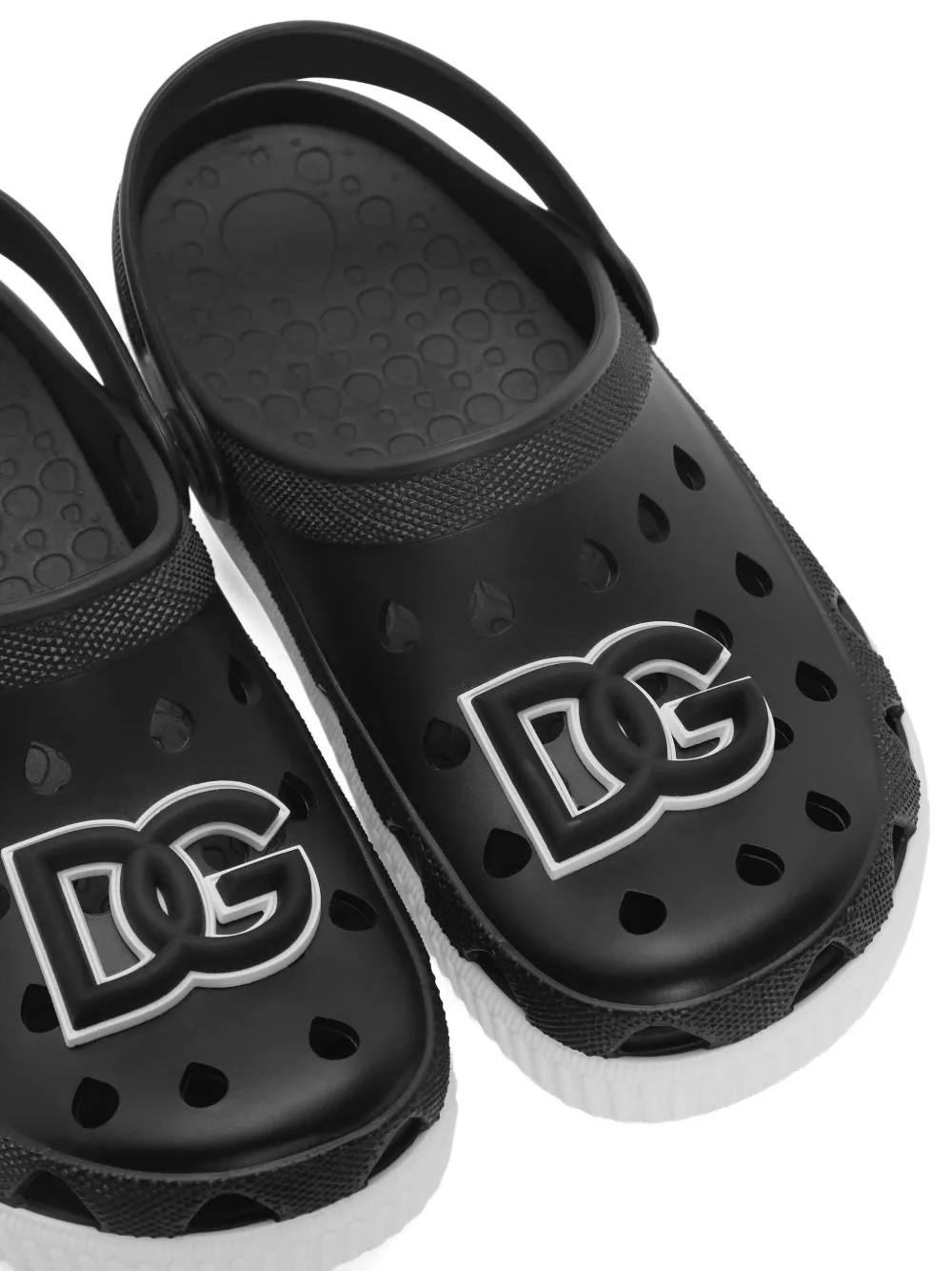 Dolce & Gabbana Kids logo appliqué sandals Zwart
