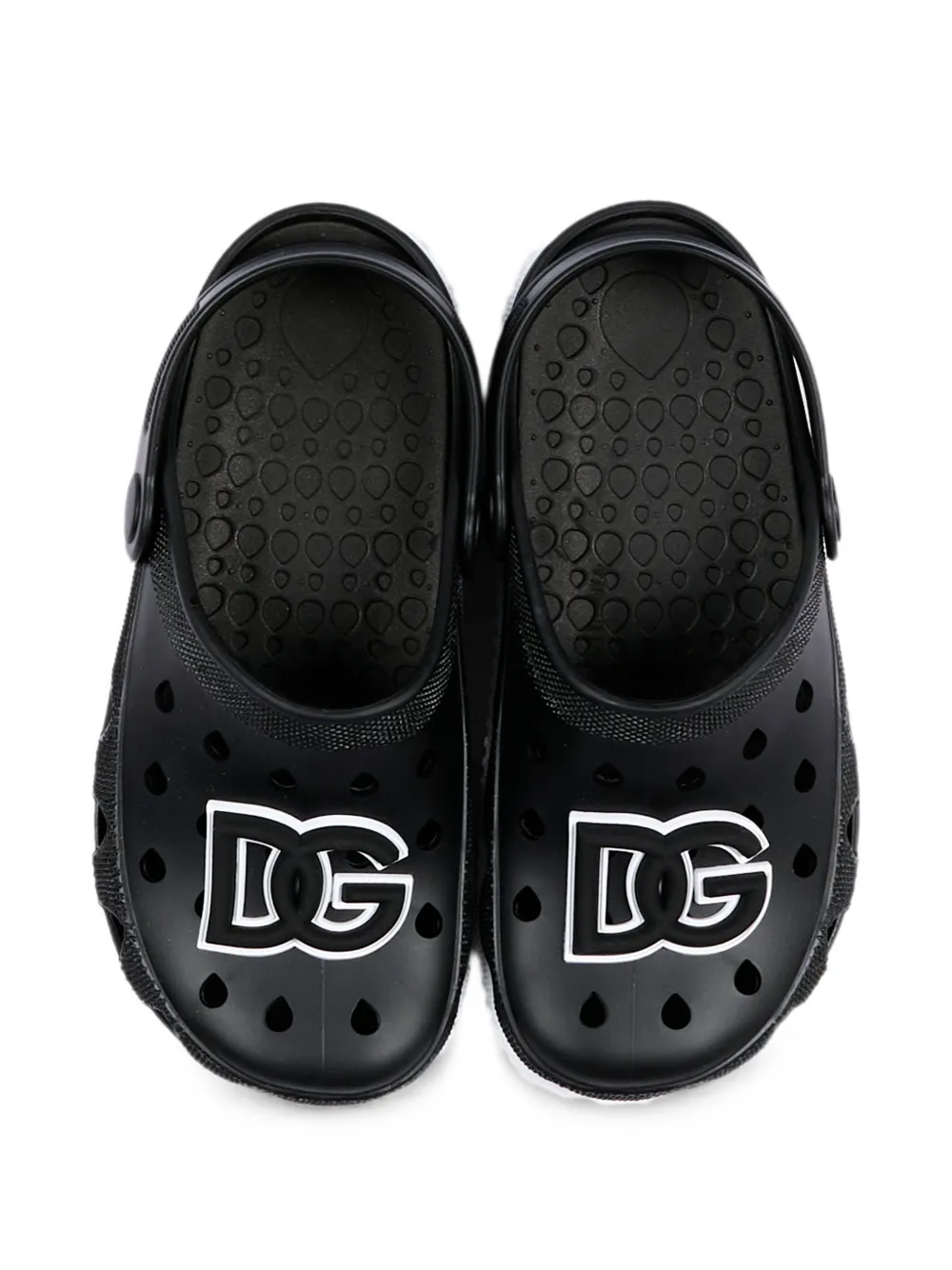 Dolce & Gabbana Kids Sandalen met logo-applicatie Zwart