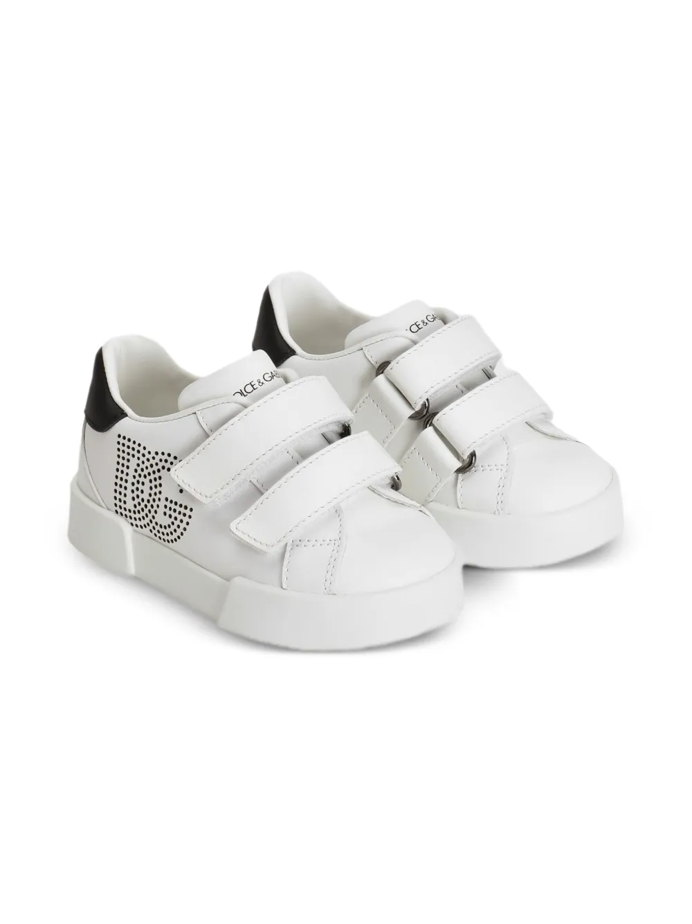 Dolce & Gabbana Kids Sneakers met patch en bandje Wit