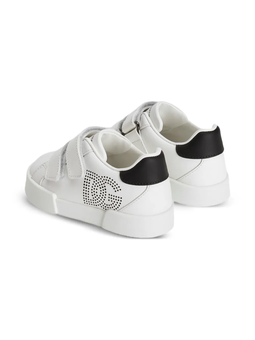 Dolce & Gabbana Kids Sneakers met patch en bandje Wit