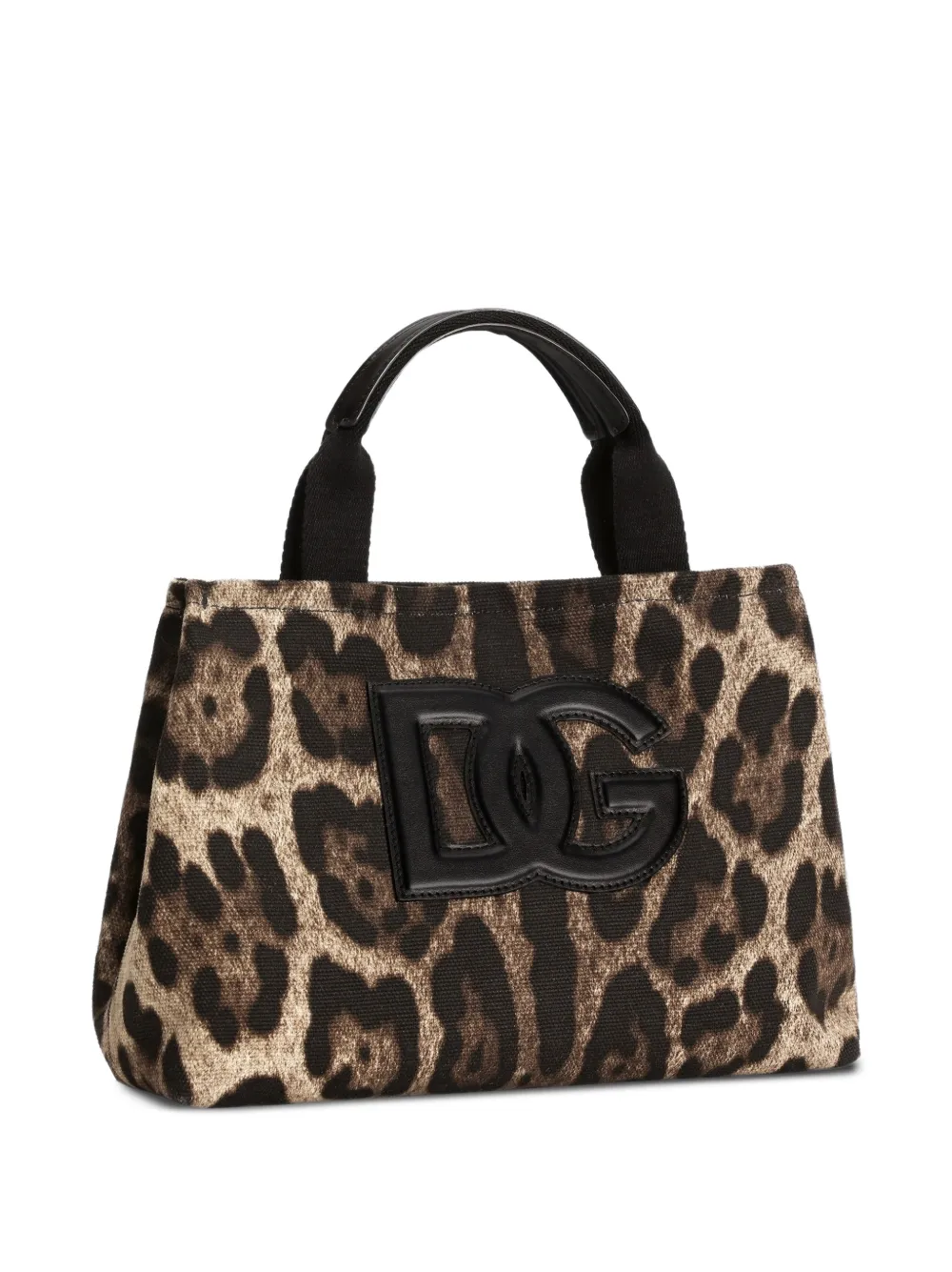 Dolce & Gabbana Kids leopard-print logo-appliqué Tote Bag | Brown
