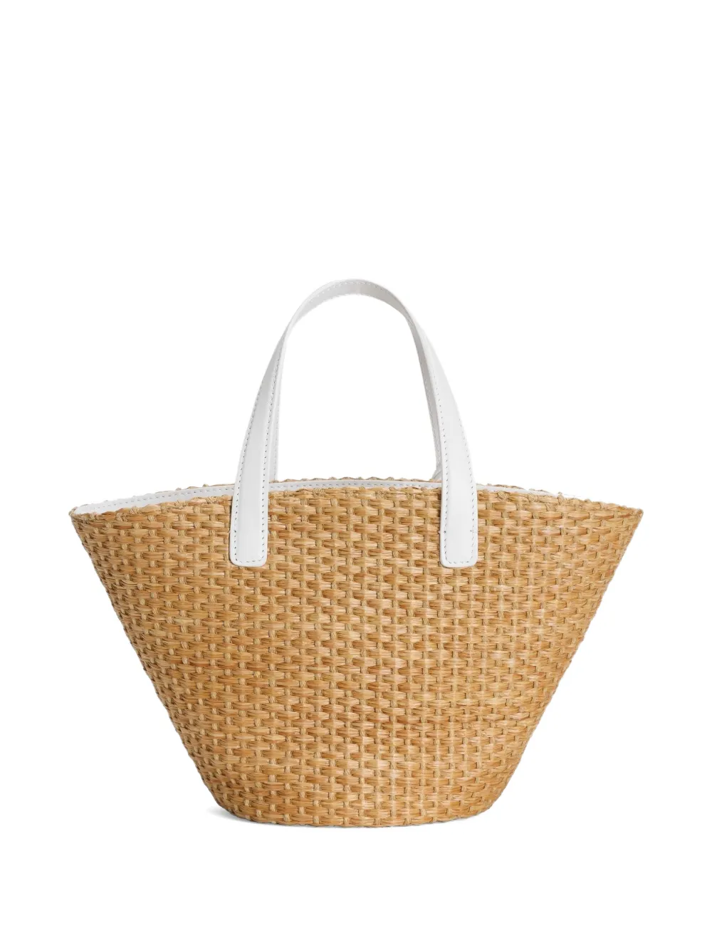  Dolce & Gabbana Kids Logo Appliqué Straw Bag - Neutrals 