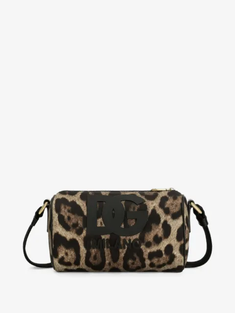 Dolce & Gabbana Kids logo leopard-print mini bag