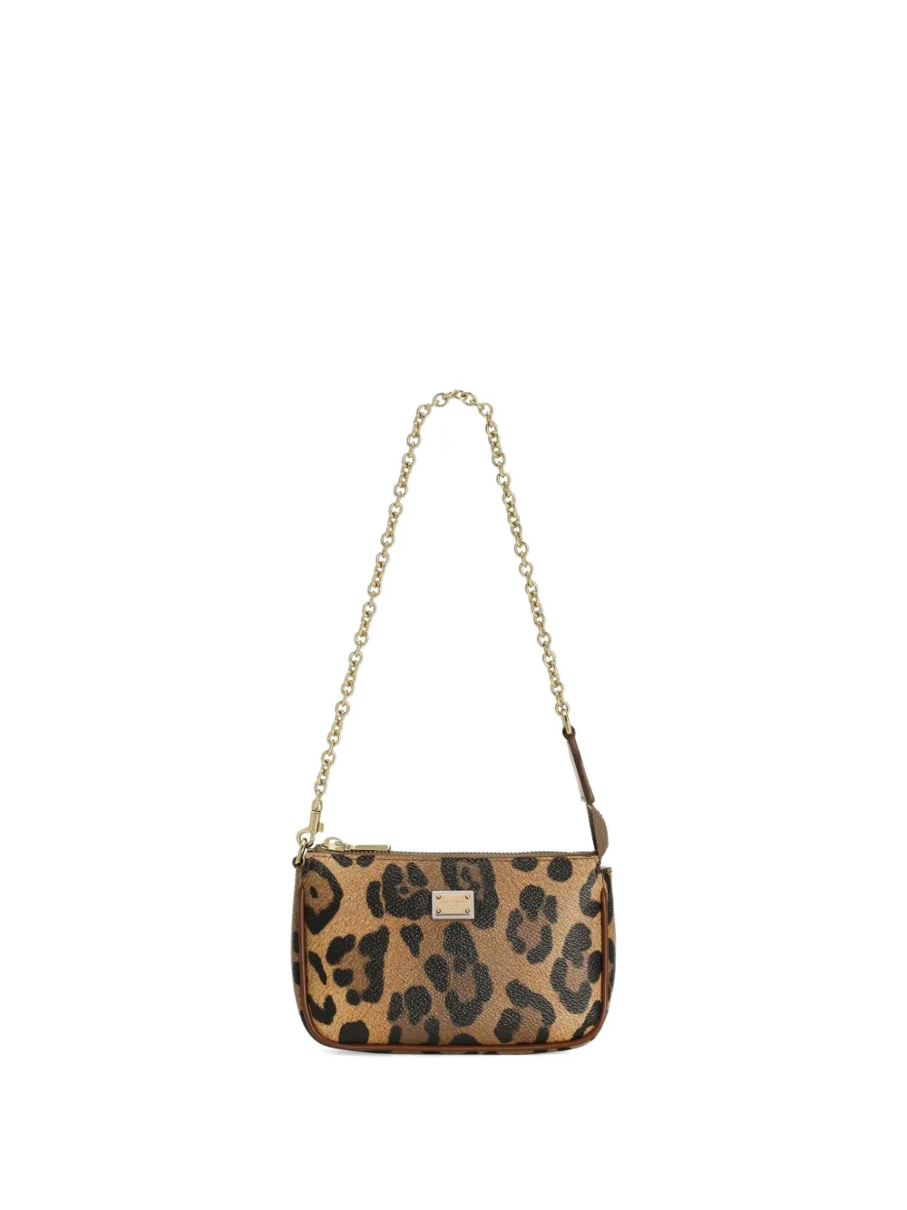 Dolce & Gabbana Kids leopard-print chain mini bag - Marrone