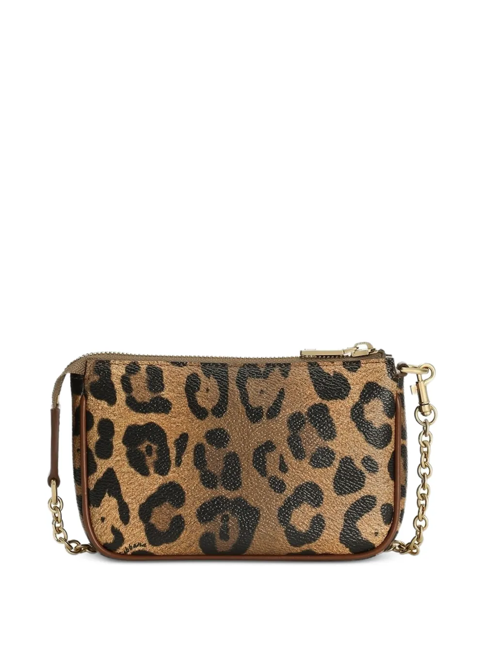  Dolce & Gabbana Kids Leopard-print Chain Mini Bag - Brown 