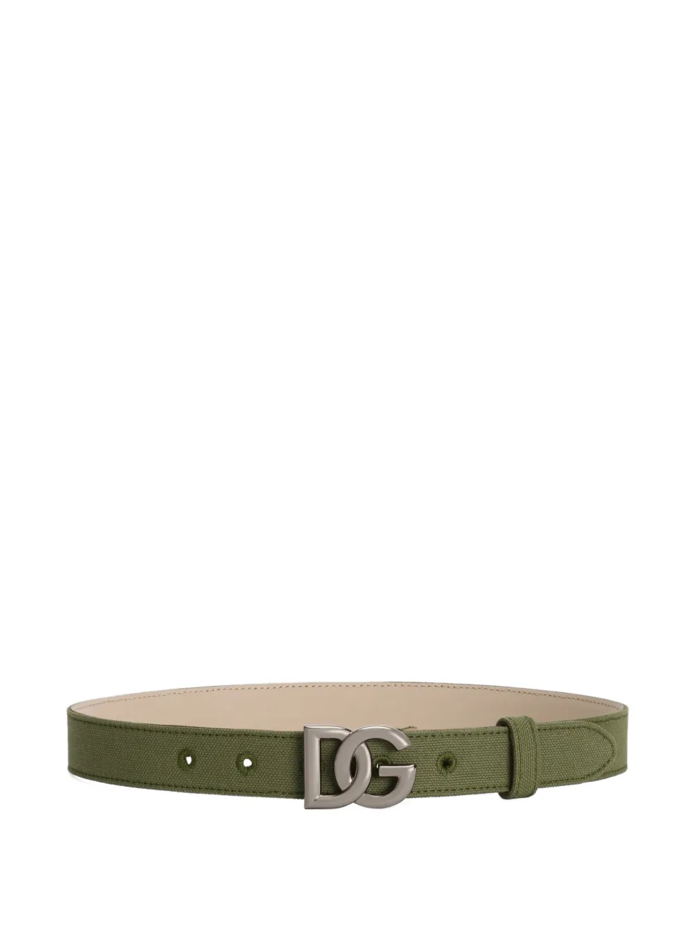 Dolce & Gabbana Kids logo buckle belt - Verde