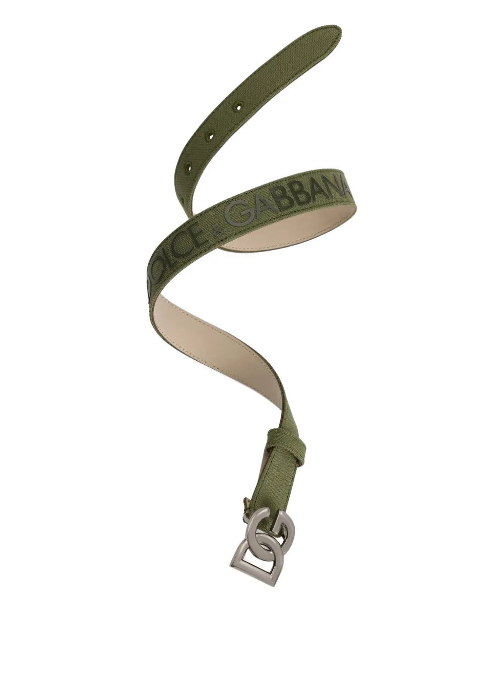  Dolce & Gabbana Kids Logo Buckle Belt - Green 