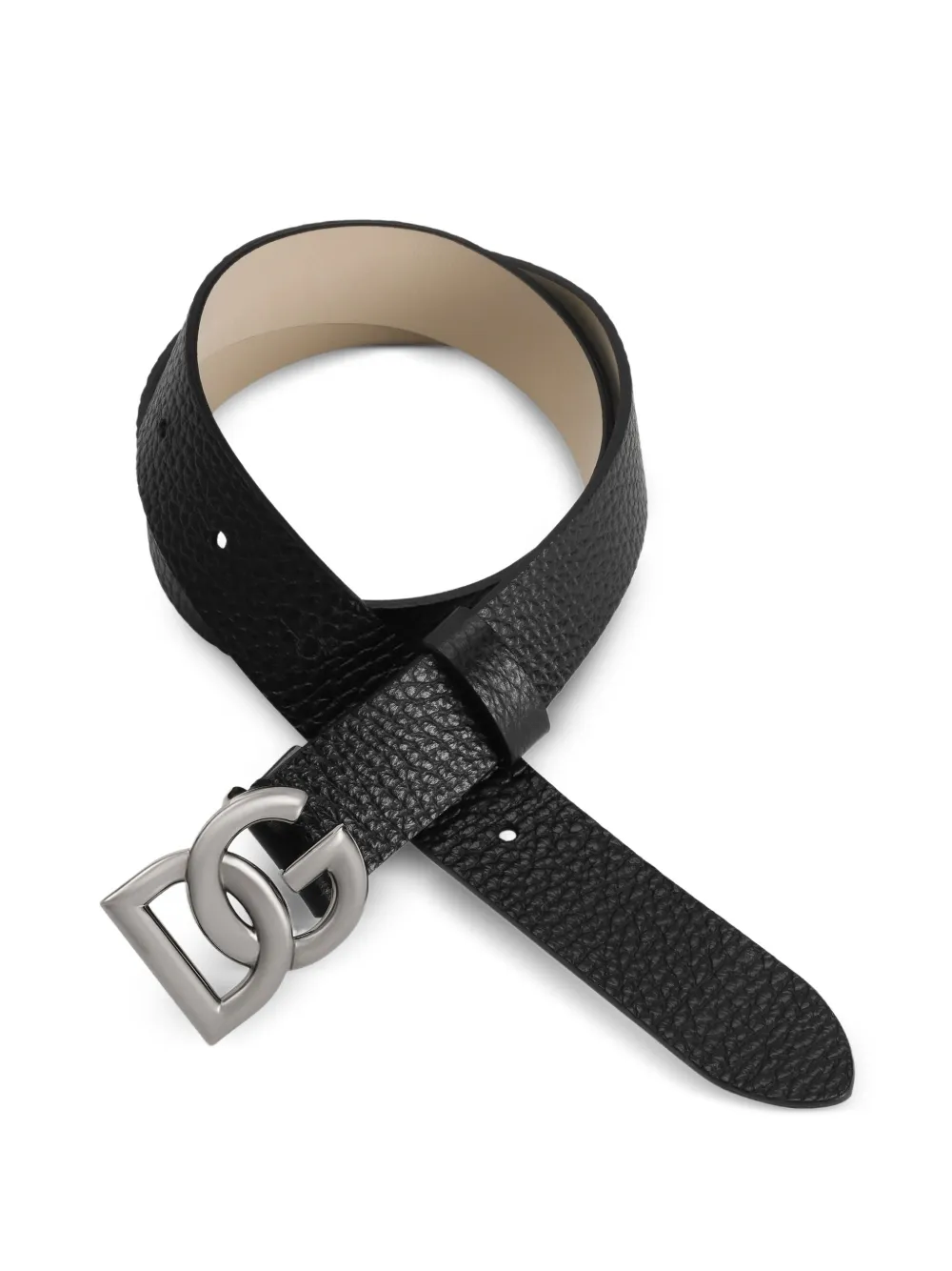 Dolce & Gabbana Logo-buckle Belt In Black