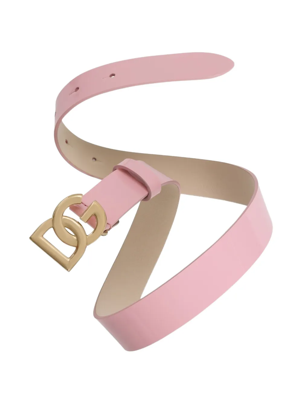  Dolce & Gabbana Kids Logo Buckle Belt - Pink 