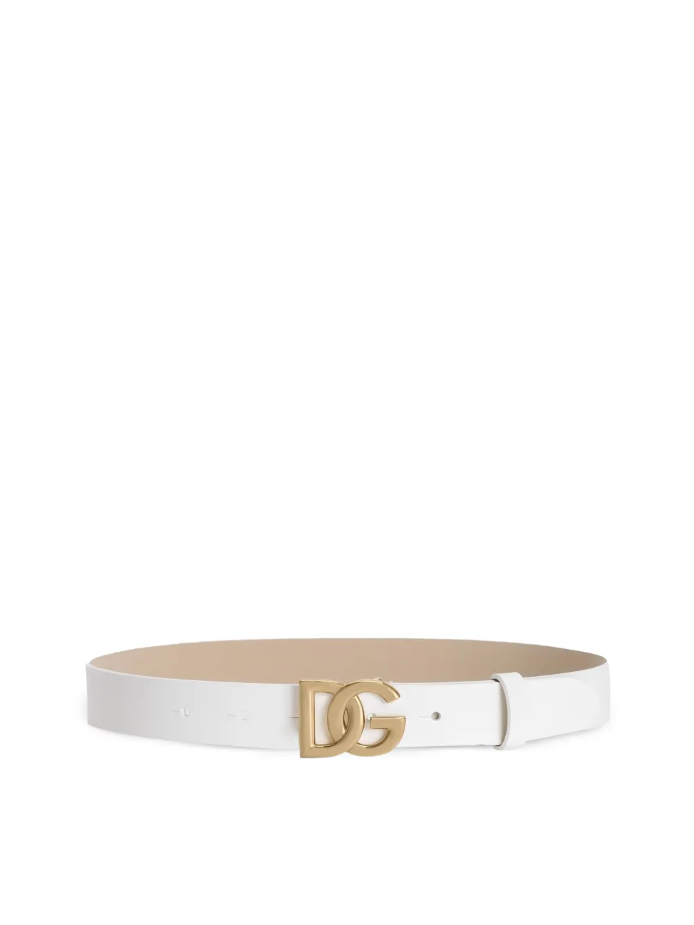 Dolce & Gabbana Kids logo buckle belt - Bianco