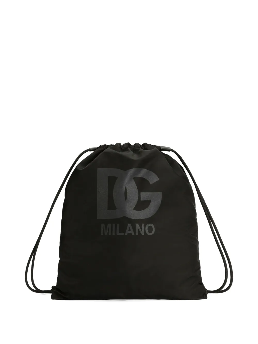 Dolce & Gabbana Kids Borsa con coulisse e logo - Nero