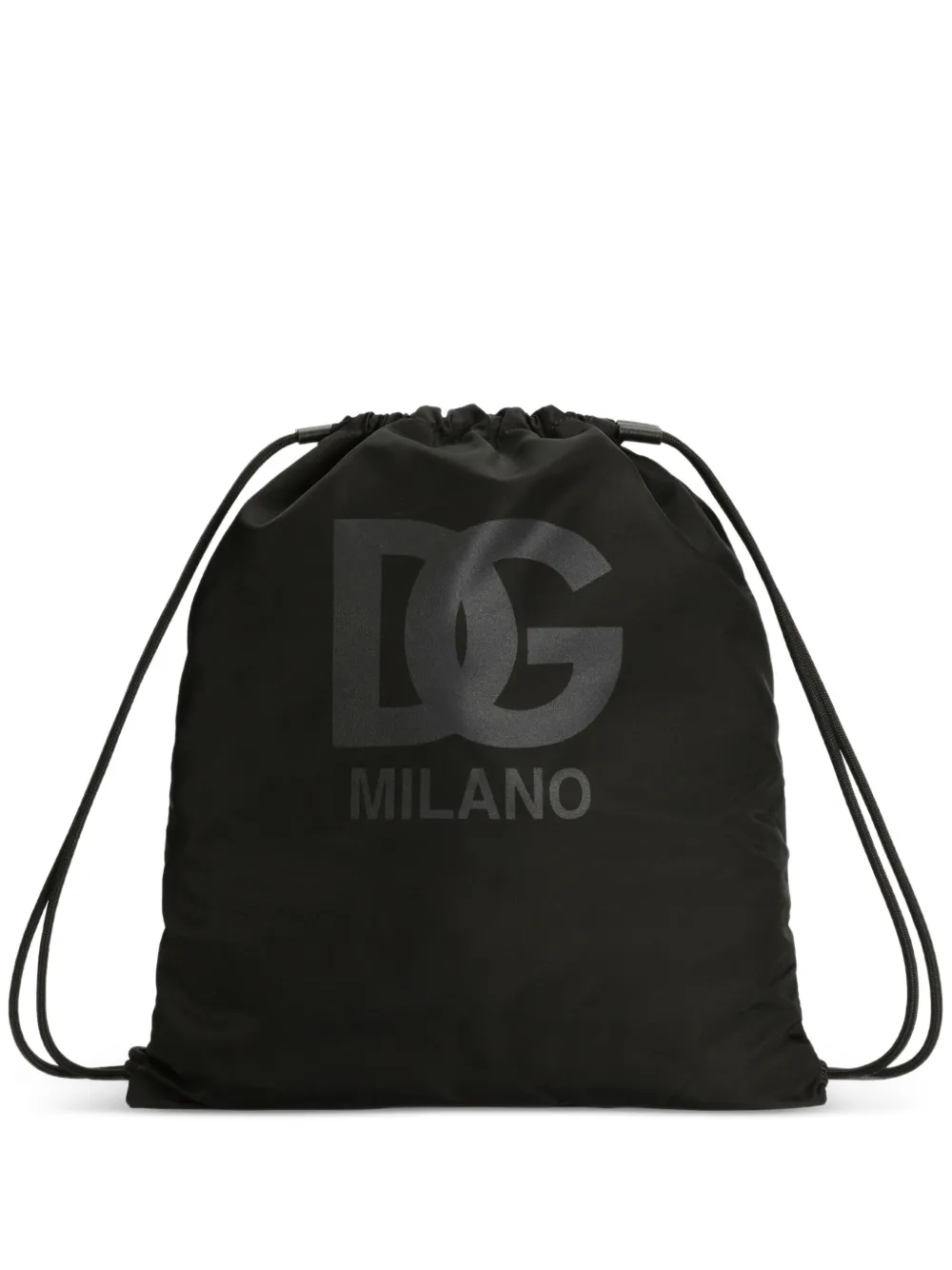 Dolce & Gabbana Kids Borsa con coulisse e logo - Nero