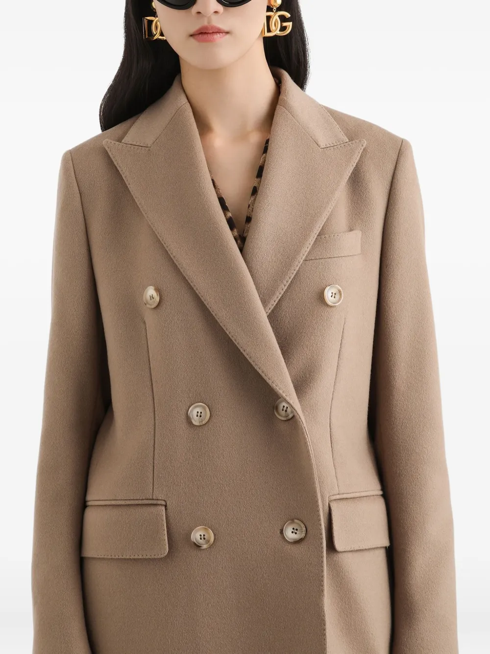  Dolce & Gabbana Double-breasted Coat - Brown 
