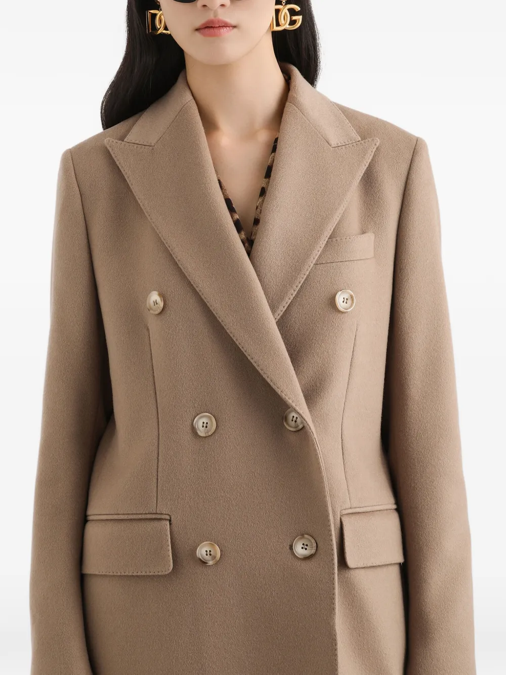 Dolce & Gabbana Jas met dubbele rij knopen Bruin