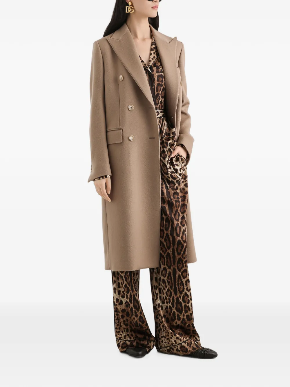 Dolce & Gabbana Jas met dubbele rij knopen Bruin