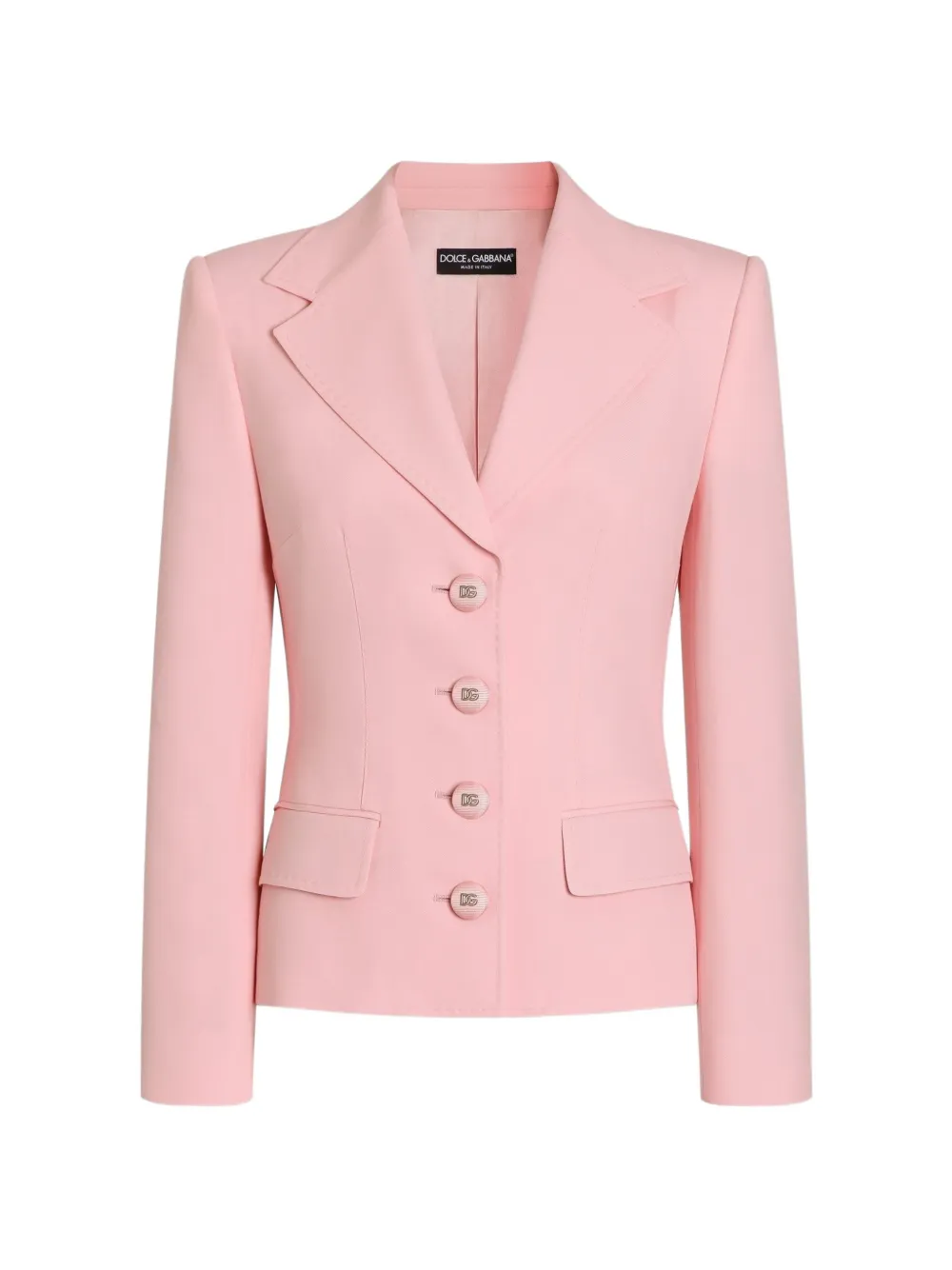 Dolce & Gabbana printed twill single-breasted jacket - Pink