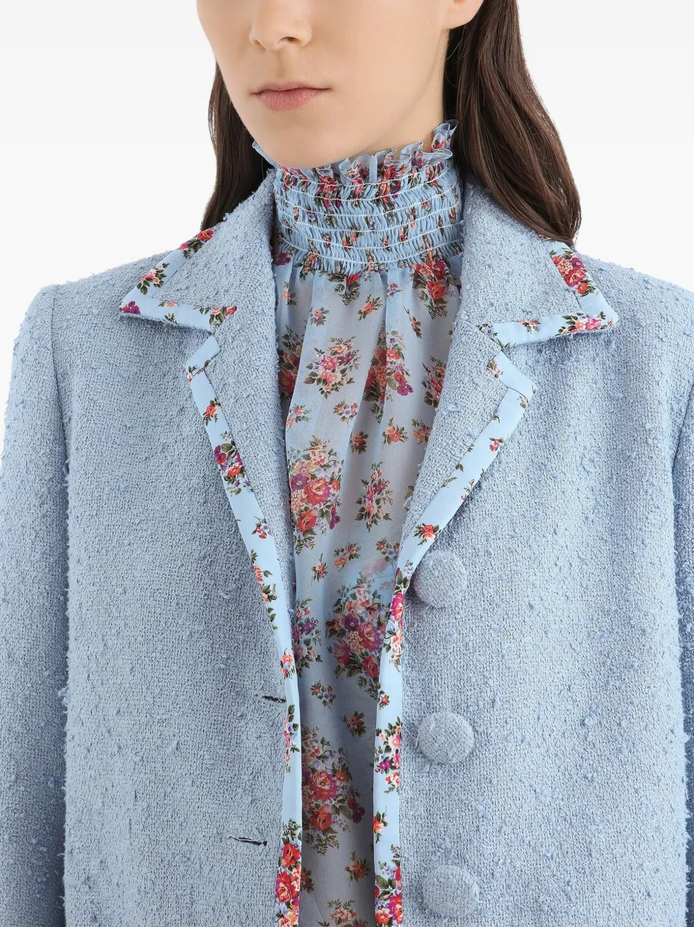 Dolce & Gabbana Rachel geweven jack met enkele rij knopen Blauw