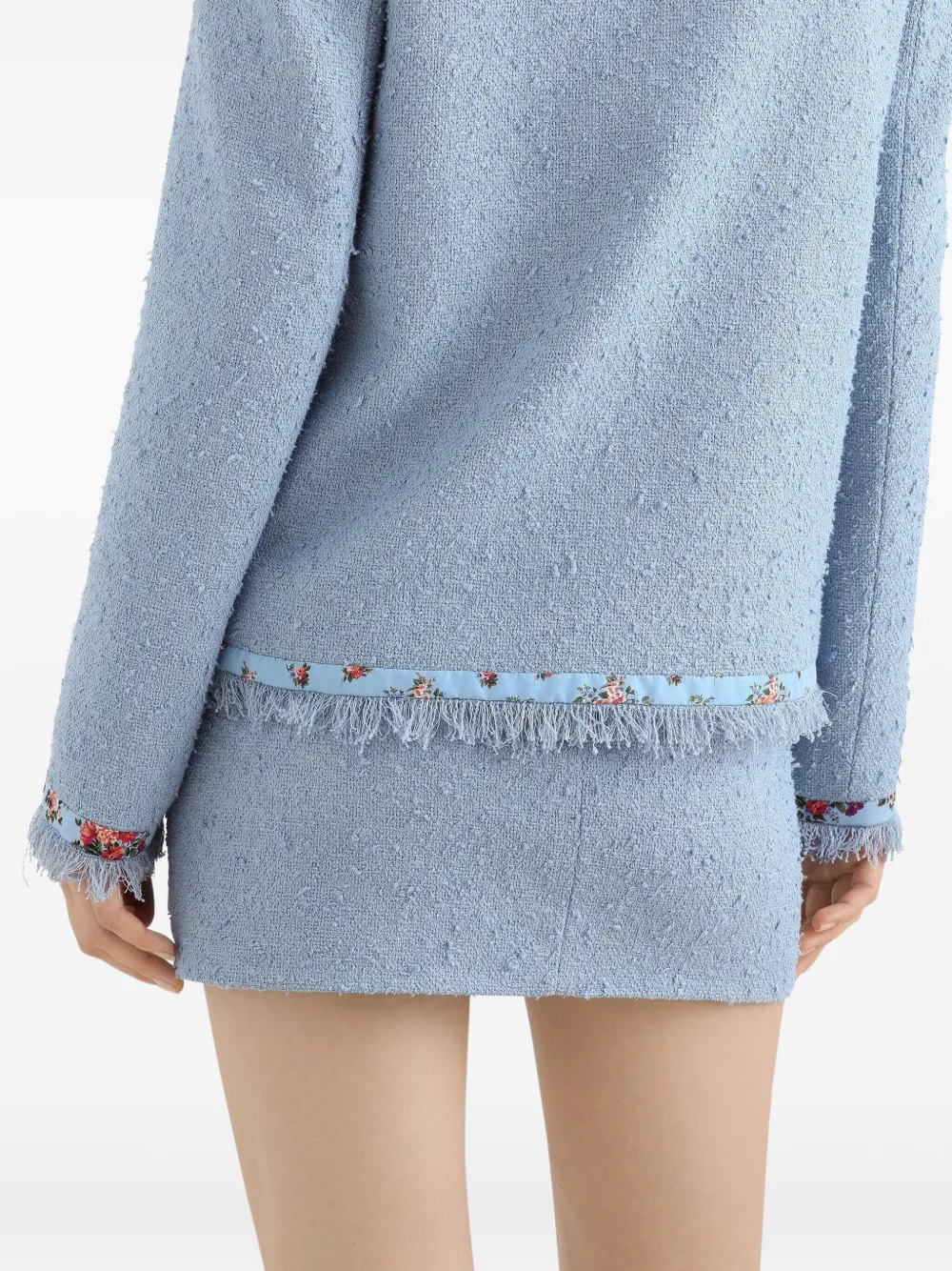 Dolce & Gabbana Rachel geweven jack met enkele rij knopen Blauw