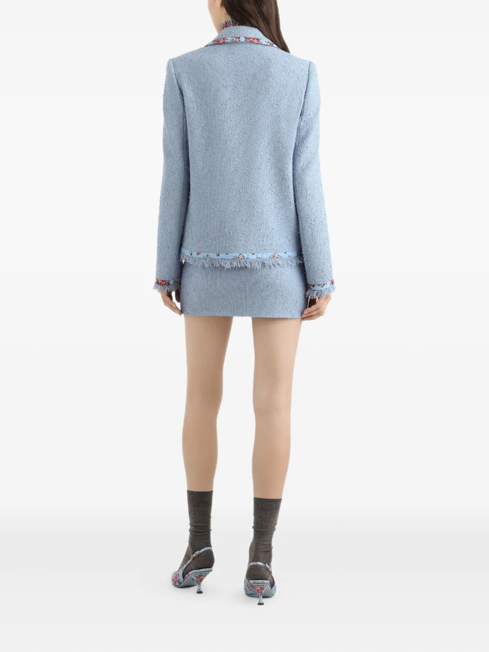 Dolce & Gabbana Rachel geweven jack met enkele rij knopen Blauw