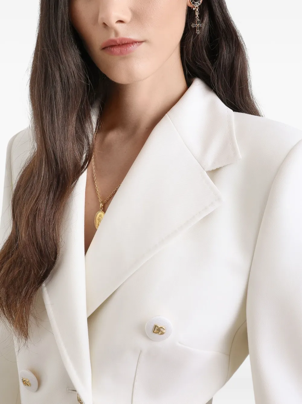 Dolce & Gabbana Jack met dubbele rij knopen Beige