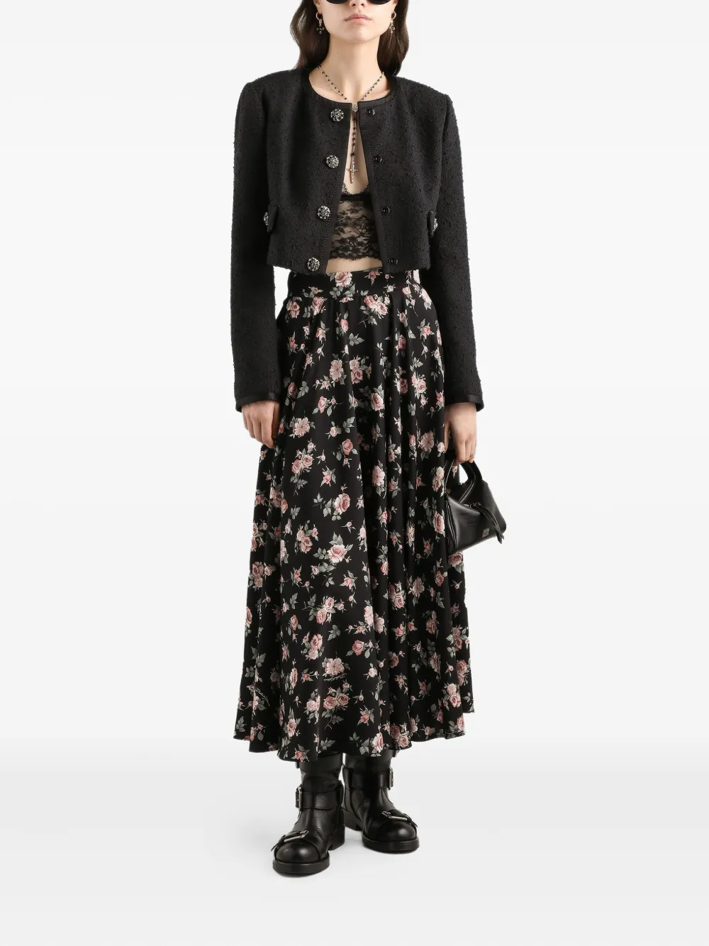  Dolce & Gabbana Rachel Tweed Jacket - Black 