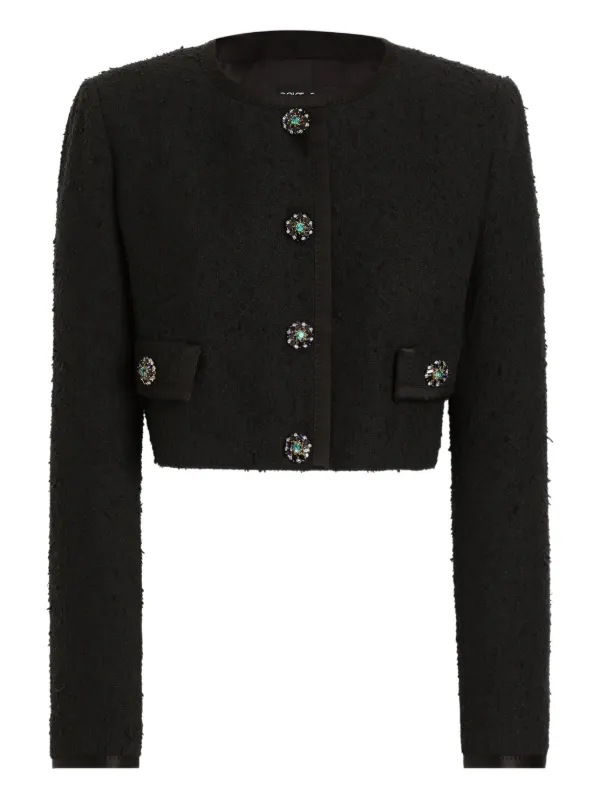 Dolce & Gabbana Jaqueta Rachel De Tweed | Preto | FARFETCH BR