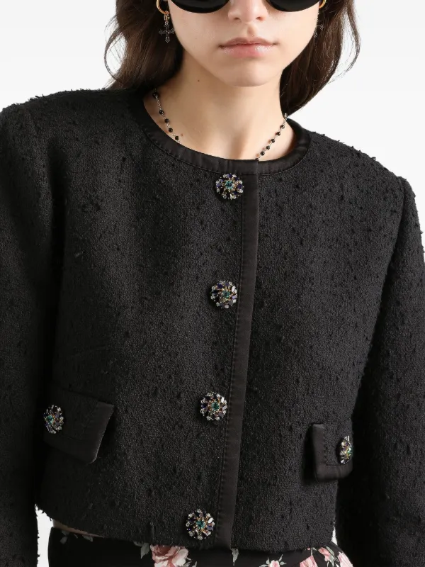 Dolce & Gabbana Jaqueta Rachel De Tweed | Preto | FARFETCH BR