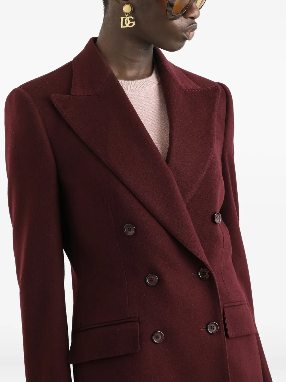 Dolce & Gabbana Jack met dubbele rij knopen Rood