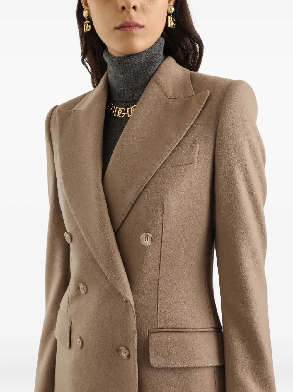 Dolce & Gabbana Jack met dubbele rij knopen Bruin