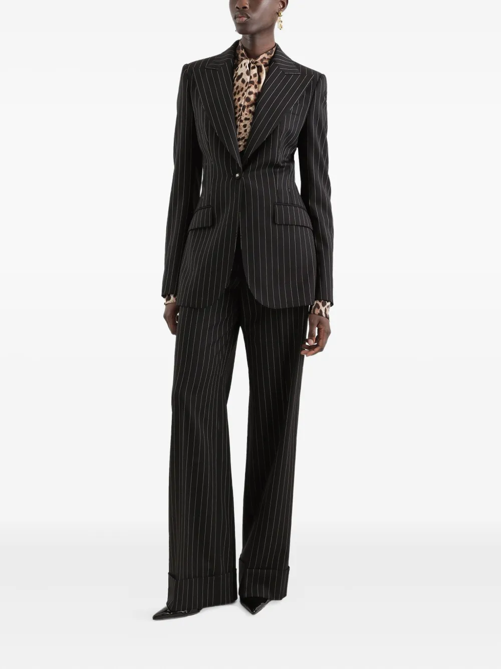 Dolce & Gabbana Striped Single-breasted Jacket - Black 