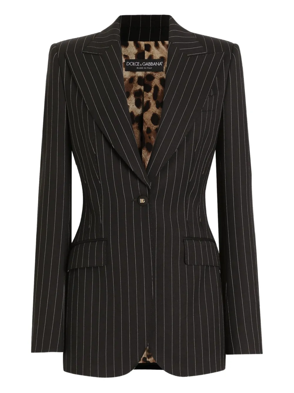 Dolce & Gabbana Giacca monopetto a righe - Nero