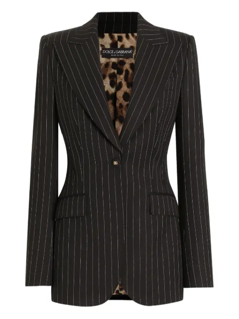 Dolce & Gabbana striped single-breasted jacket