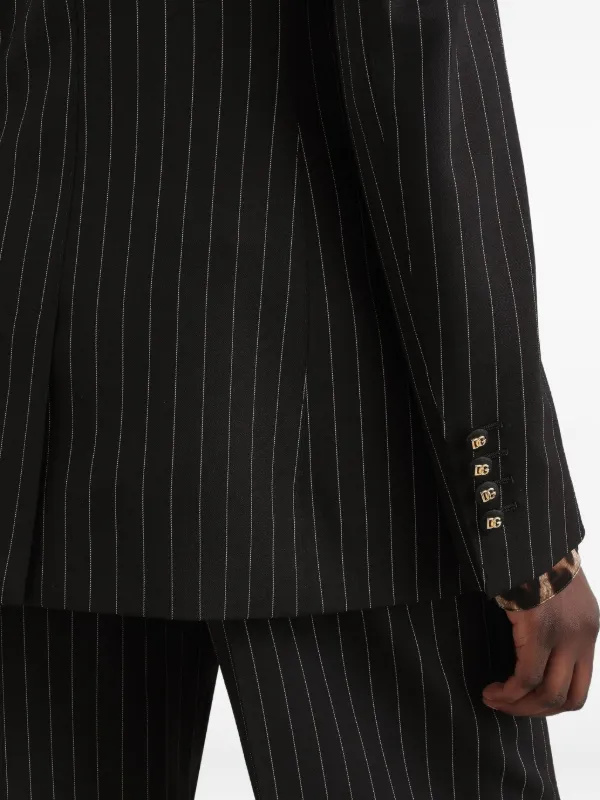 Dolce & Gabbana ストライプ シングルジャケット | ブラック | FARFETCH JP
