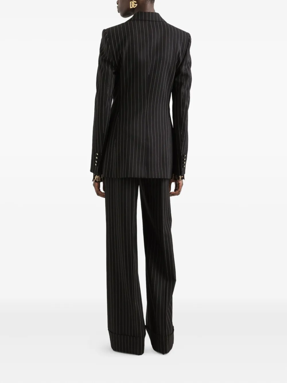  Dolce & Gabbana Striped Single-breasted Jacket - Black 