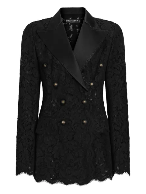 Dolce & Gabbana double-breasted lace blazer