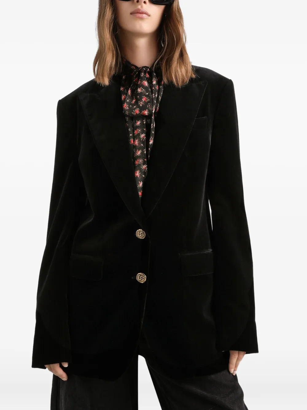 Dolce & Gabbana Fluwelen jack Zwart