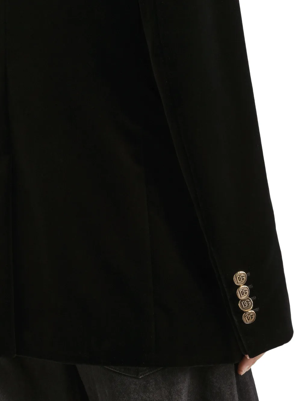 Dolce & Gabbana Fluwelen jack Zwart
