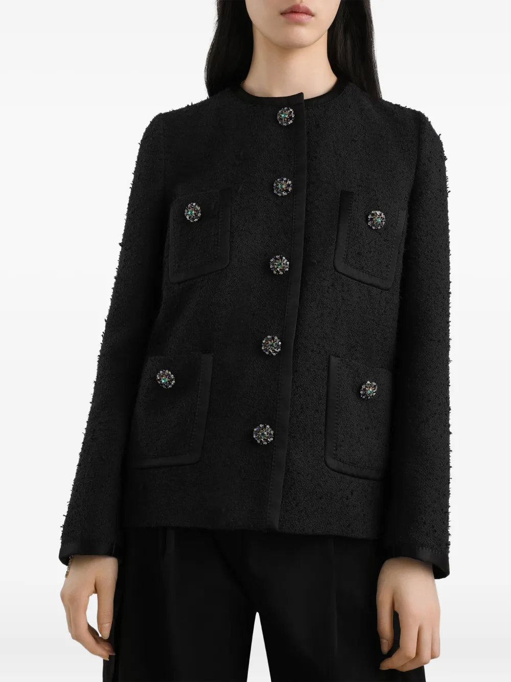 Dolce & Gabbana Rachel geweven jack Zwart