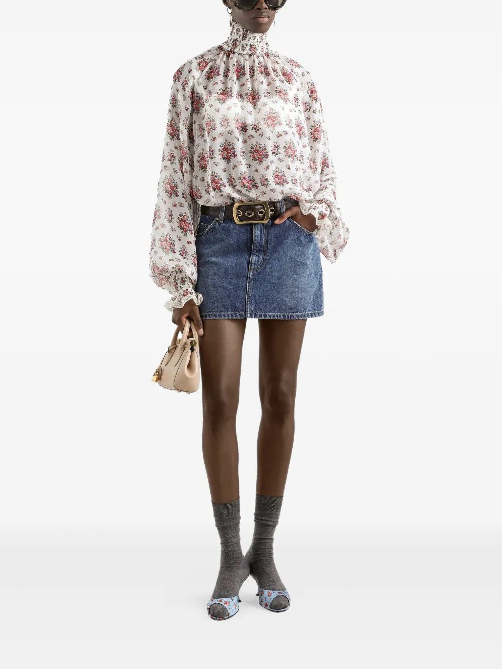 Dolce & Gabbana Mini-rok met zak - Blauw