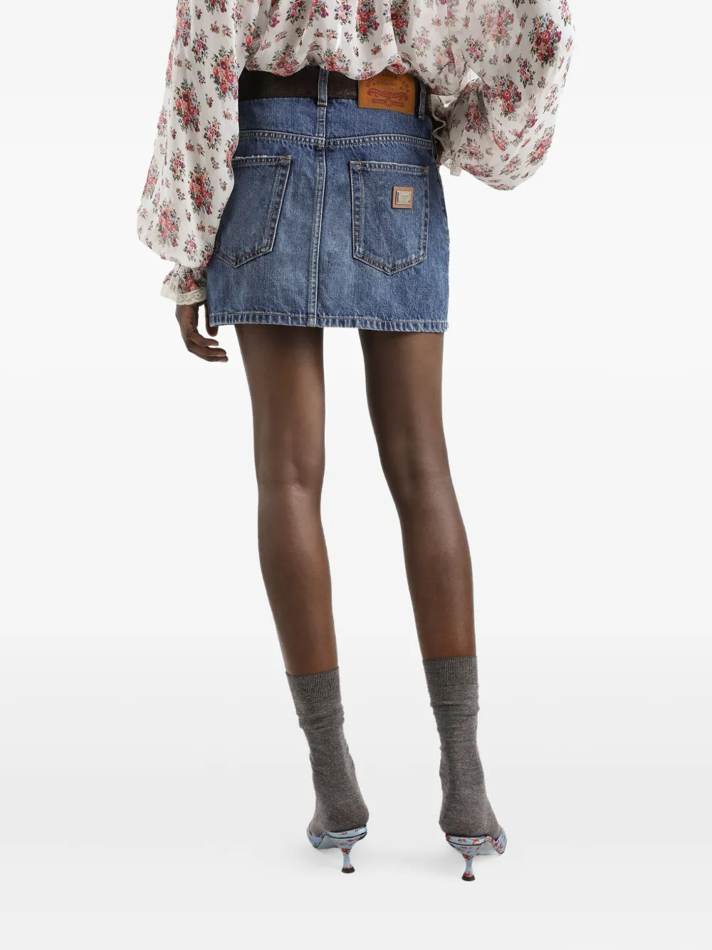 Dolce & Gabbana Mini-rok met zak Blauw