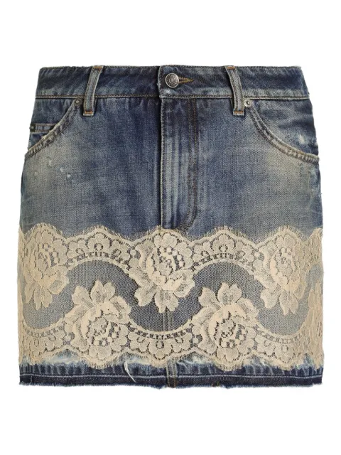 Dolce & Gabbana lace panel mini skirt