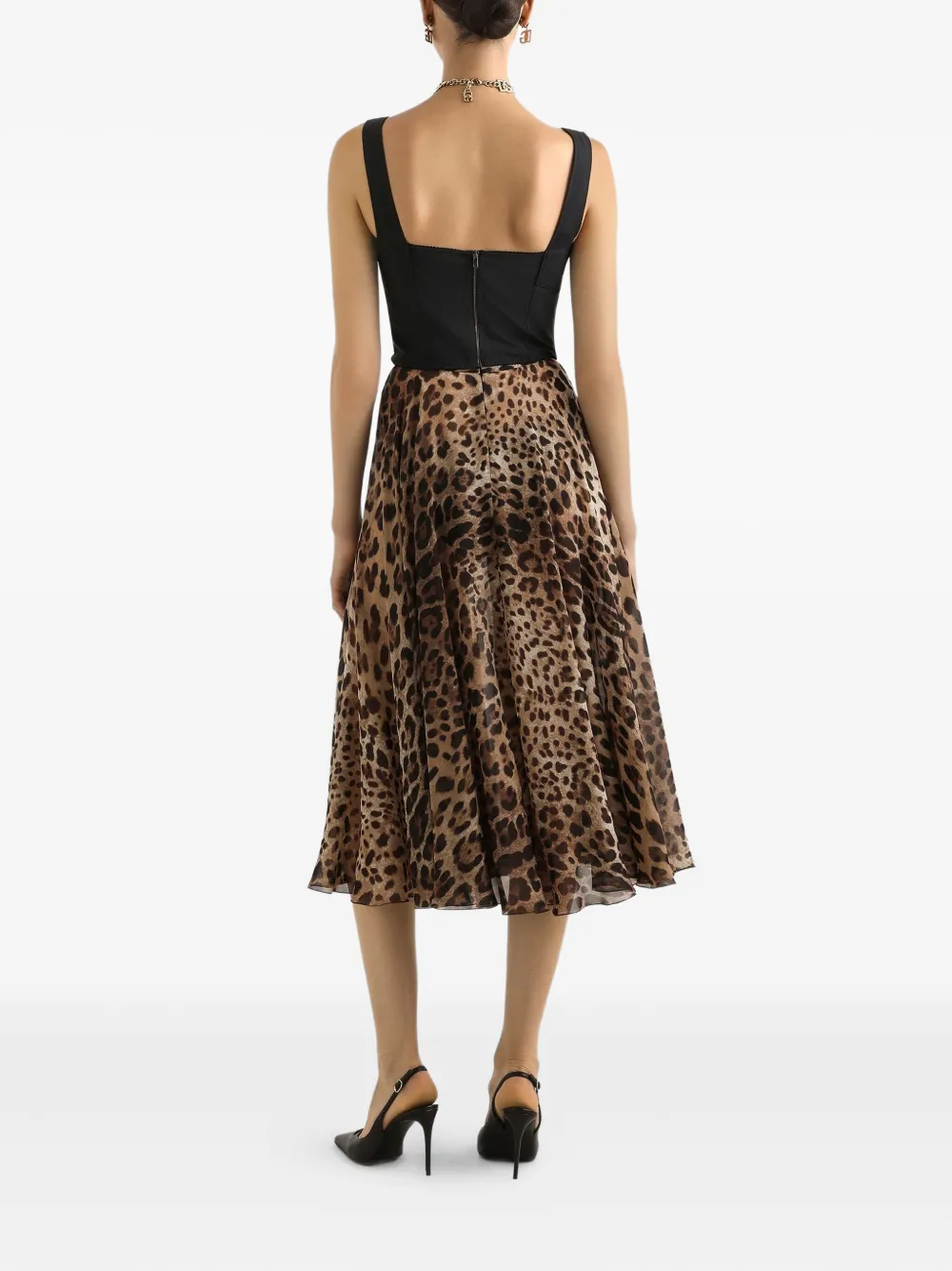 Dolce & Gabbana Midi-rok met luipaardprint Bruin