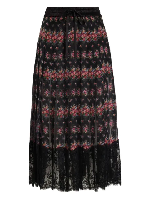 Dolce & Gabbana floral lace midi skirt