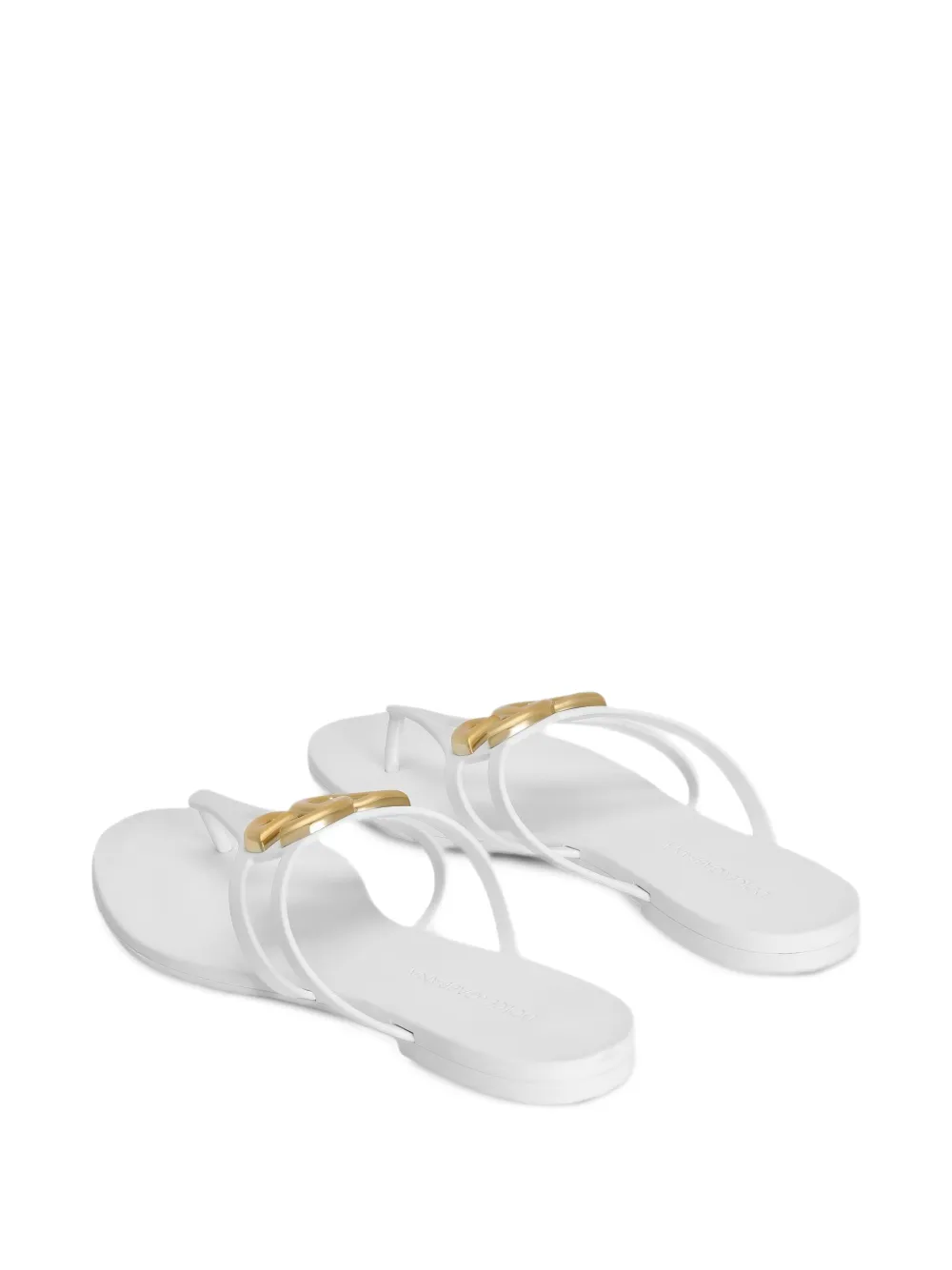 Dolce & Gabbana logo-appliqué slides Beige