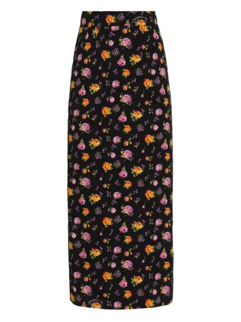 Dolce & Gabbana floral slit midi skirt