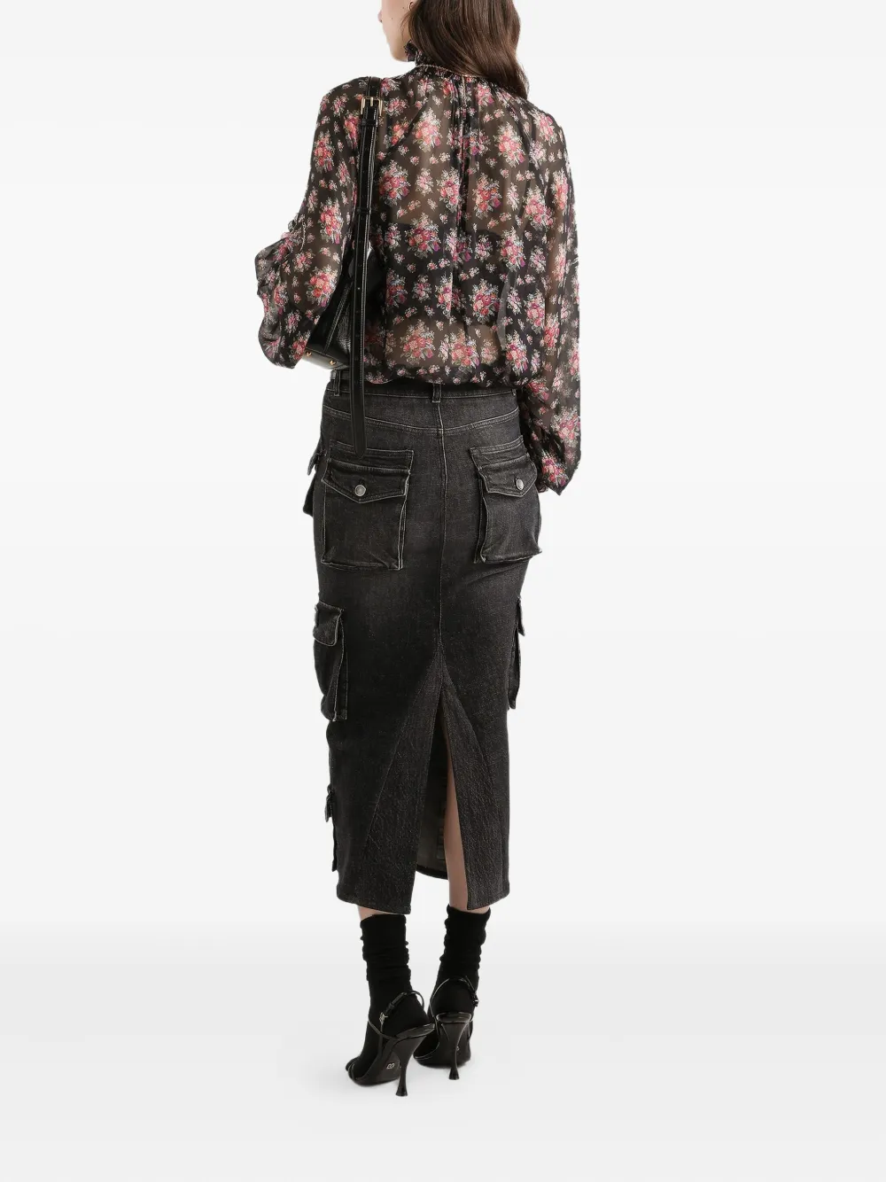  Dolce & Gabbana Cargo-pocket Midi Skirt - Black 