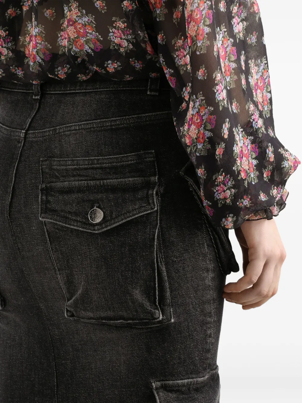 Dolce & Gabbana Mini-rok met cargo zak Zwart