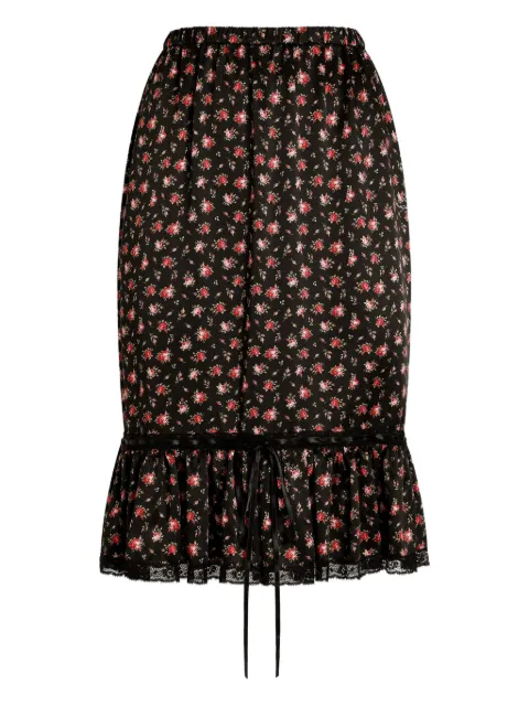 Dolce & Gabbana floral ruffled midi skirt