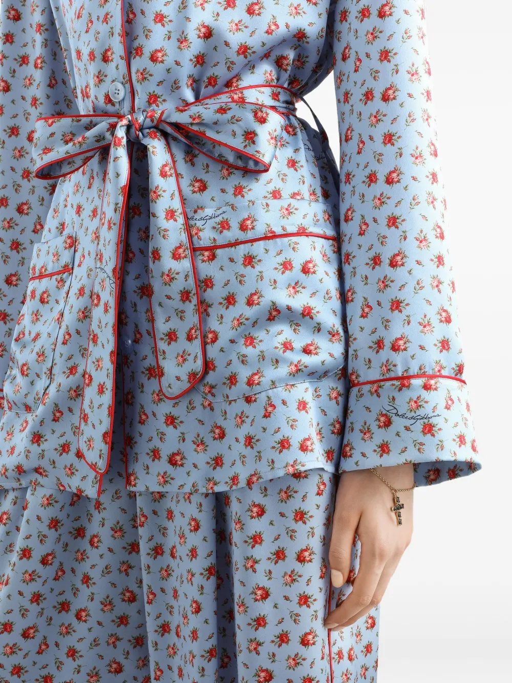 Dolce & Gabbana Top met bloemenprint Blauw